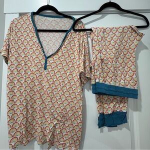 Little Sleepies Rainbow Pajama Set - Multicolor